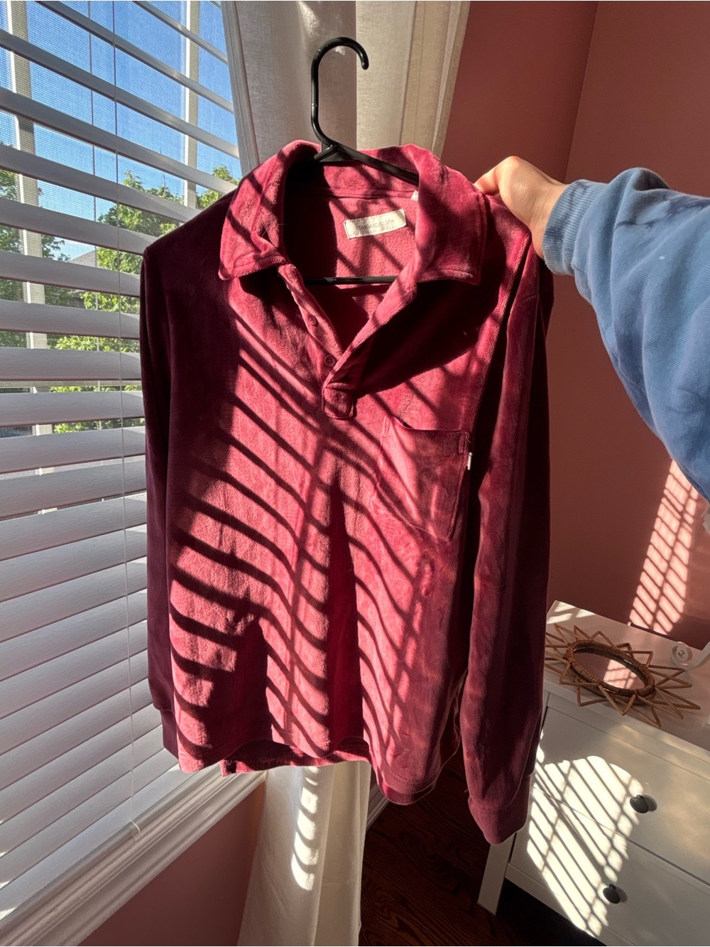 Maroon Long Sleeve Pullover Shirt